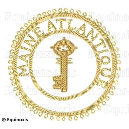 Badge / Macaron GLNF – Grande tenue provinciale – Grand Trésorier – Maine Atlantique – Brodé main